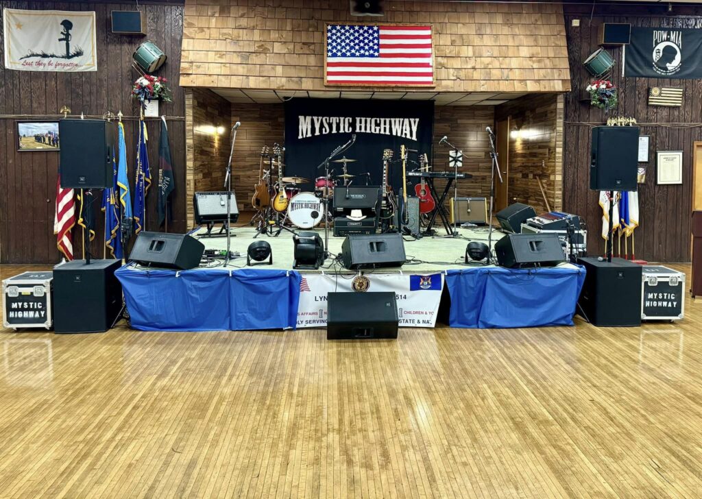 Preshow stage - Michigan Legion 2024 - Mystic Highway - CCR, John Fogerty Tribute.jpg